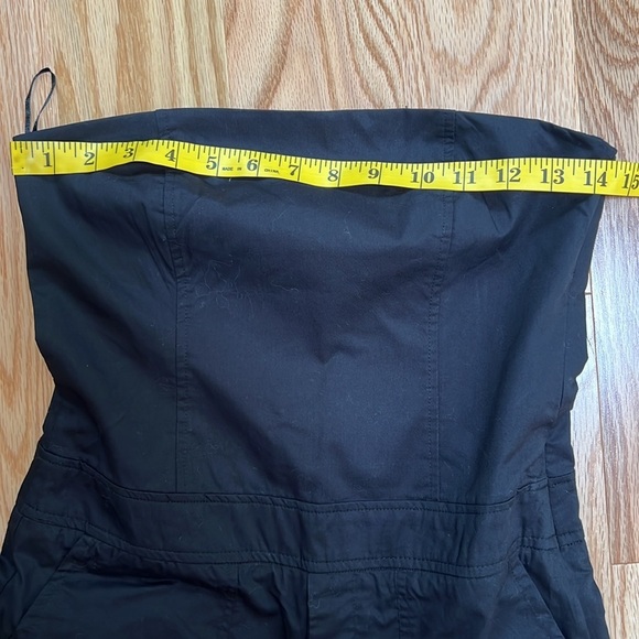 New! Zara small black cargo strapless black jumpsuit with pockets. - Picture 8 of 13